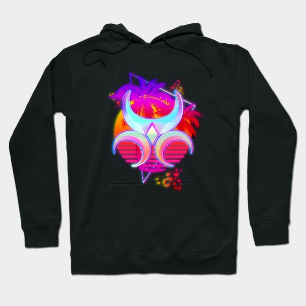 Synthwave Khajiit Emblem Hoodie by Ilona's Store